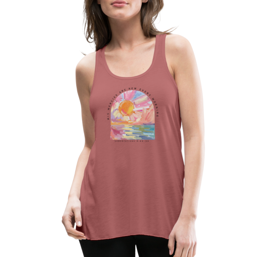 His Mercies are New Every Morning Lamentations 3:22-33 Women’s Tank - mauve