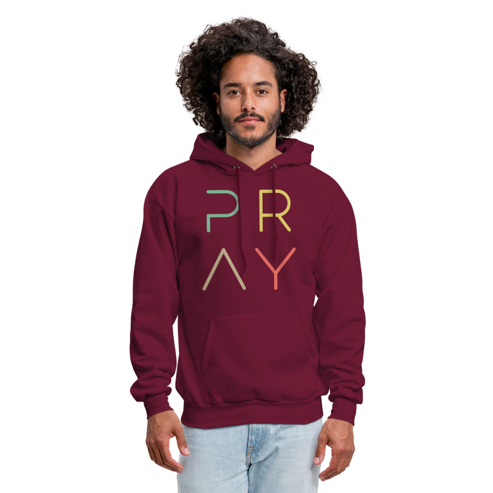 Pray Men's Hoodie - burgundy