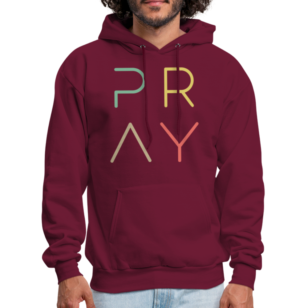 Pray Men's Hoodie - burgundy