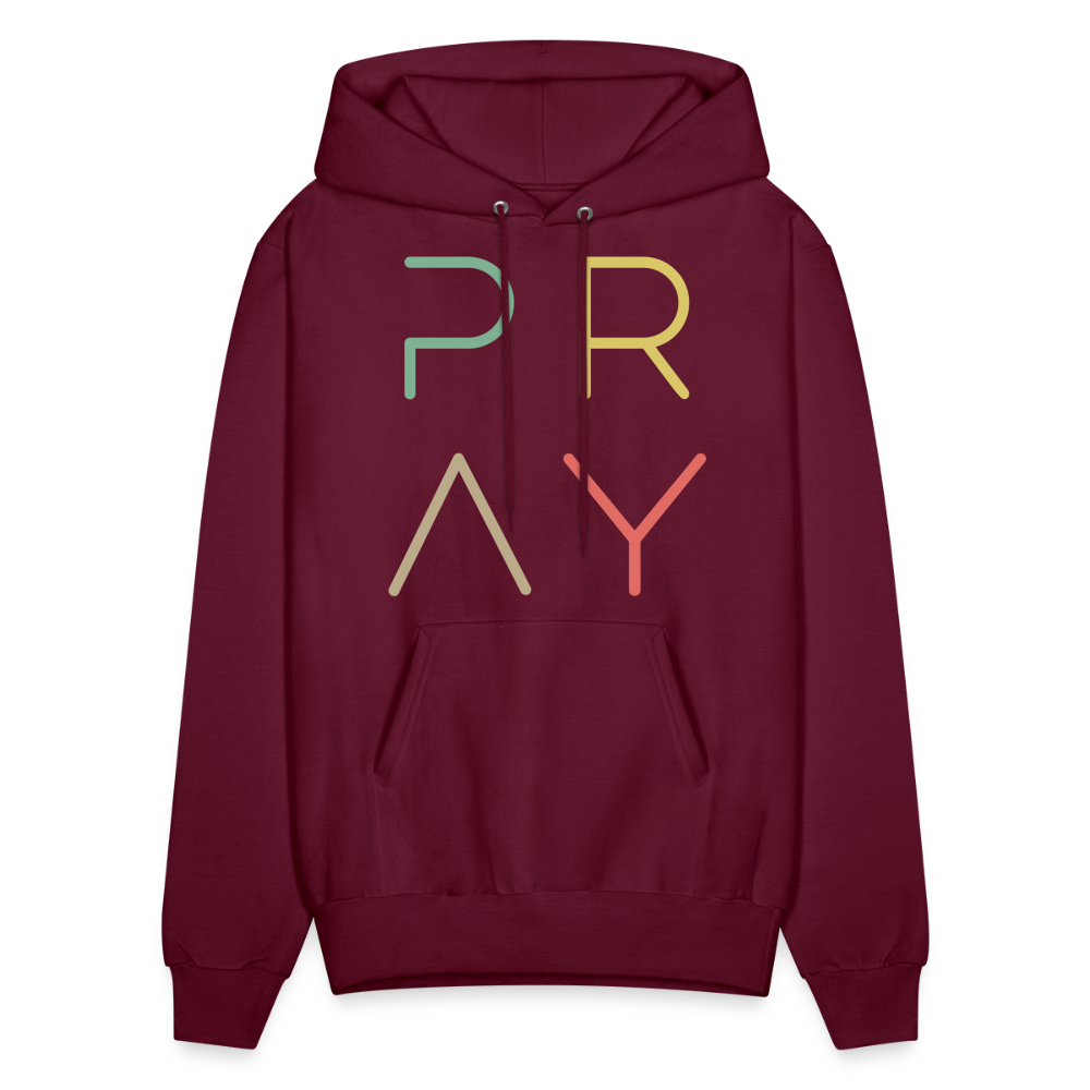 Pray Men's Hoodie - burgundy