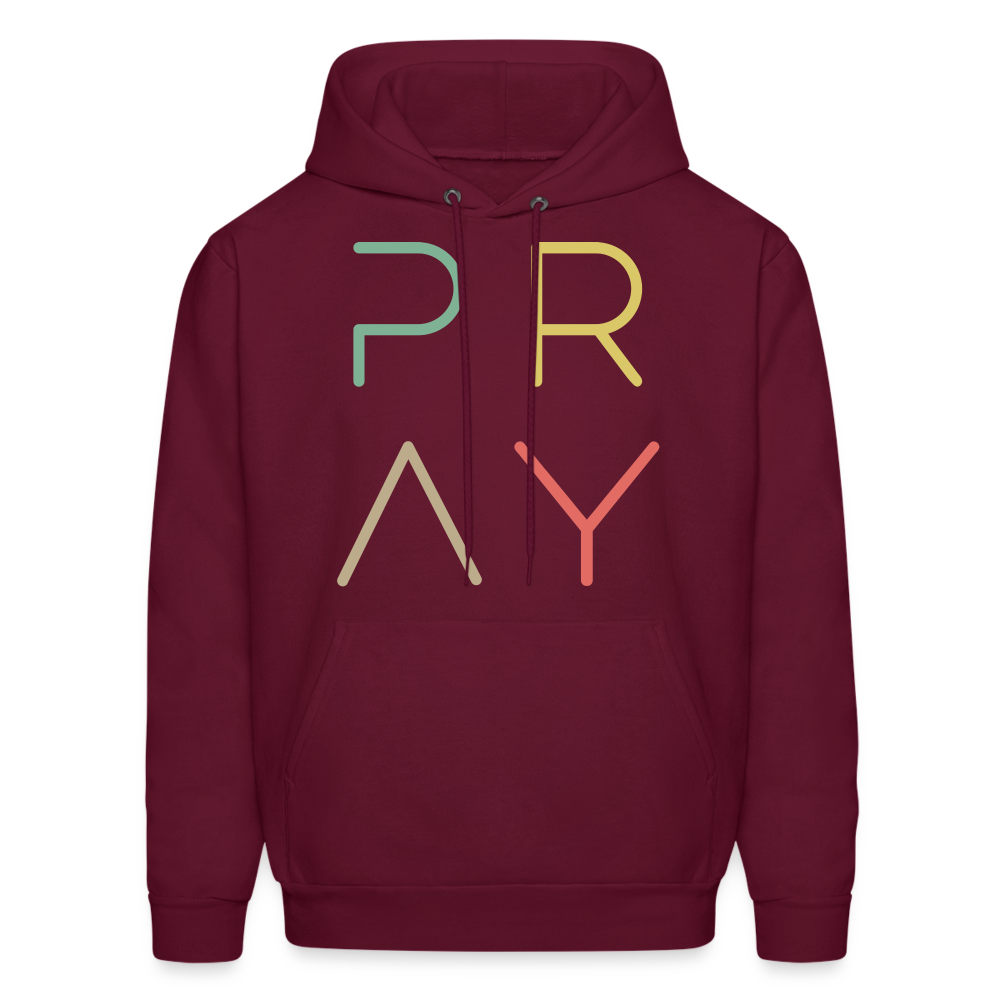 Pray Men's Hoodie - burgundy