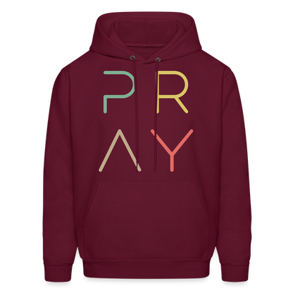 Pray Men's Hoodie - burgundy