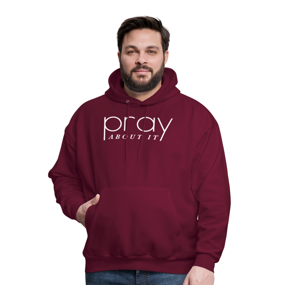 Pray About It Men's Hoodie - burgundy