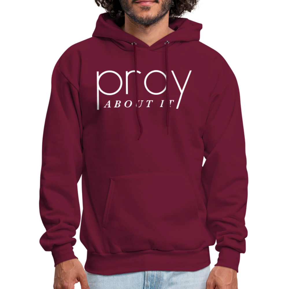 Pray About It Men's Hoodie - burgundy