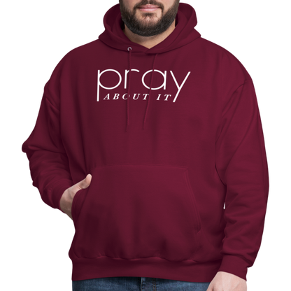 Pray About It Men's Hoodie - burgundy