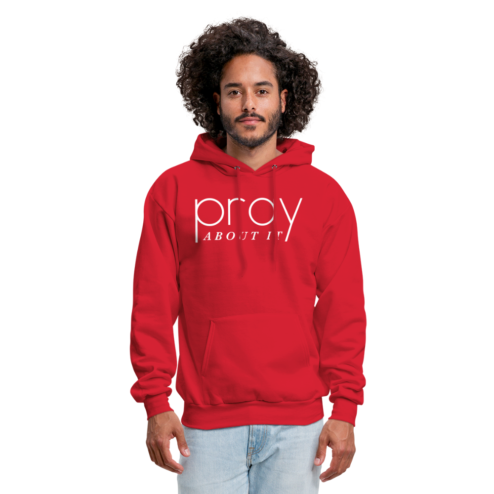 Pray About It Men's Hoodie - red