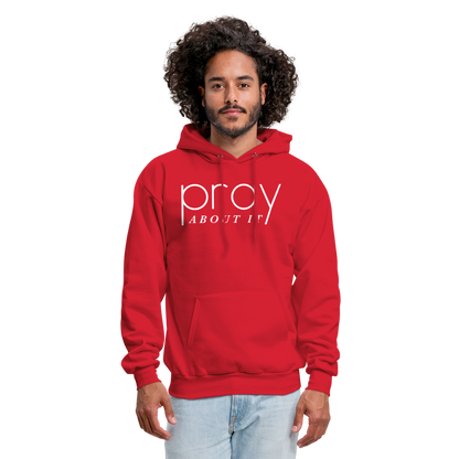 Pray About It Men's Hoodie - red