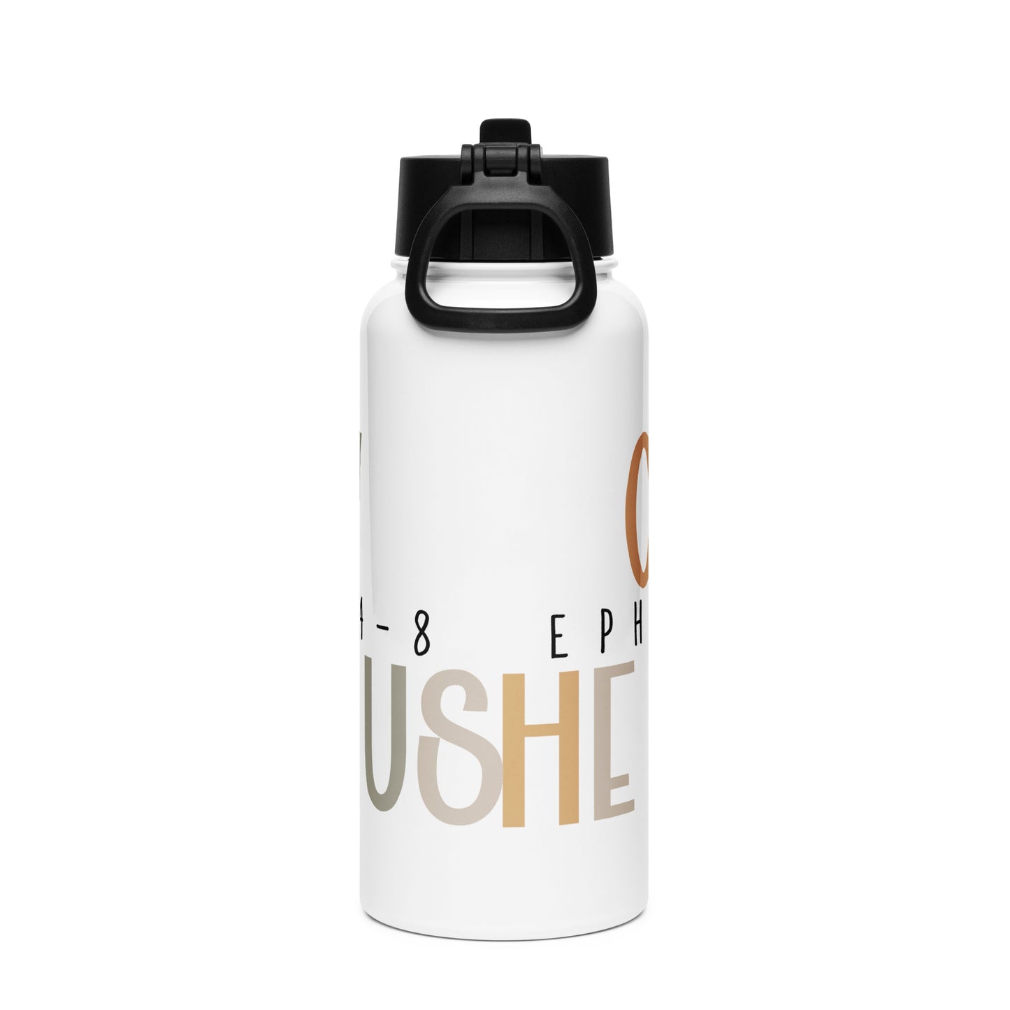 Oh How He Loves Us Stainless Steel Water Bottle with a Straw Lid