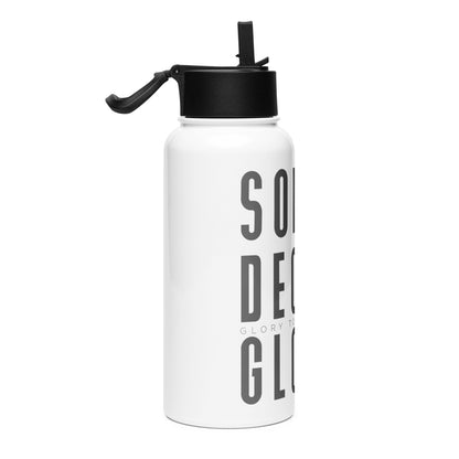 Soli Deo Gloria Stainless Steel Water Bottle with a Straw Lid