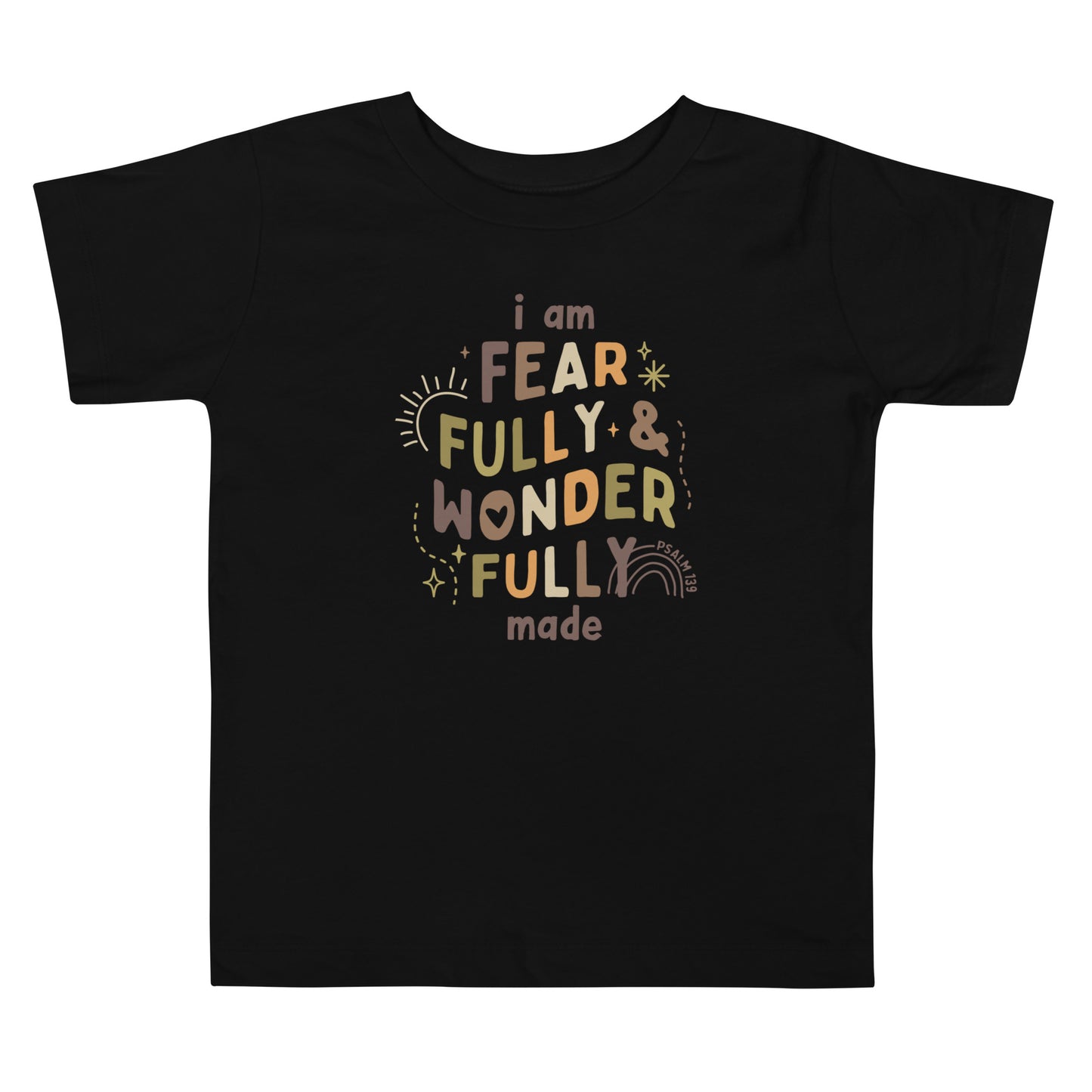 I Am Fearfully & Wonderfully Made Toddler Short Sleeve Tee