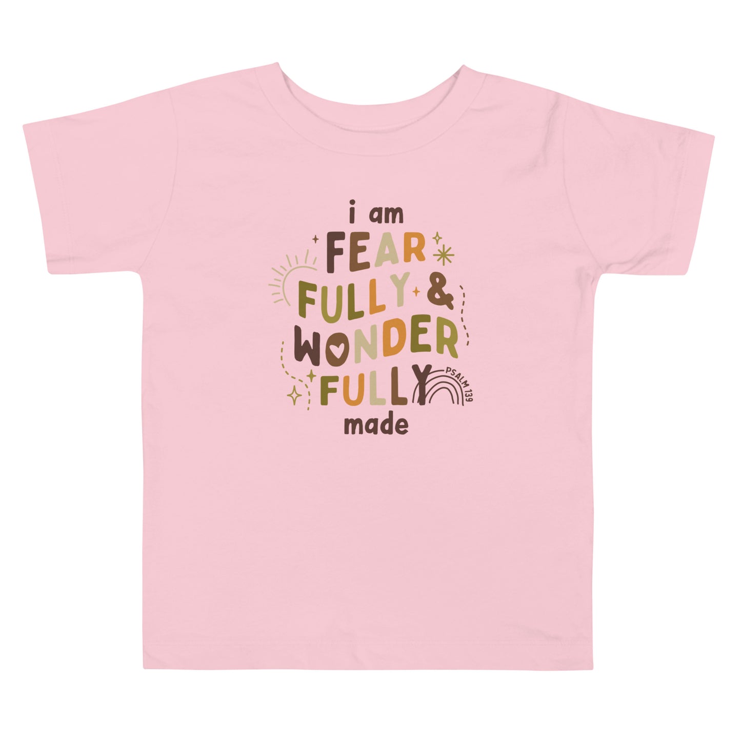 I Am Fearfully & Wonderfully Made Toddler Short Sleeve Tee