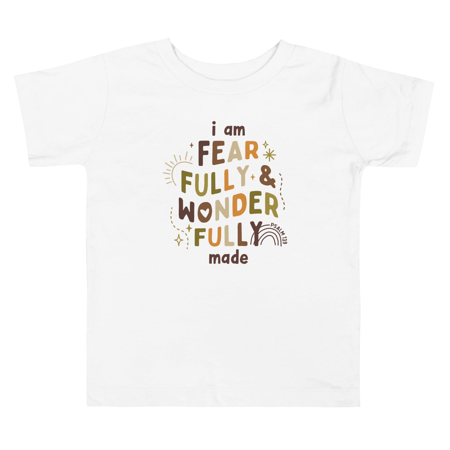 I Am Fearfully & Wonderfully Made Toddler Short Sleeve Tee