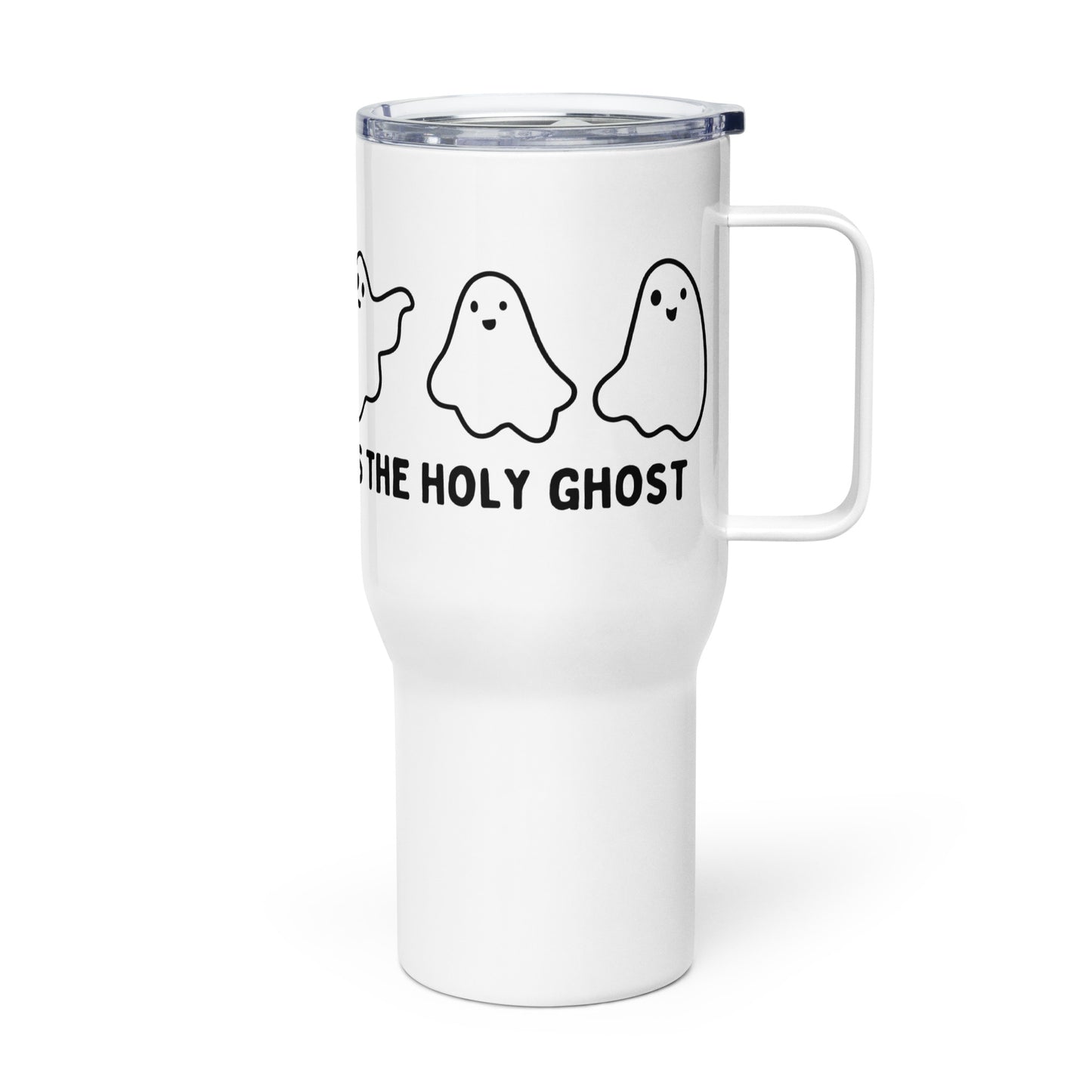 My Favorite Ghost is the Holy Ghost (Outline) Travel mug with Handle