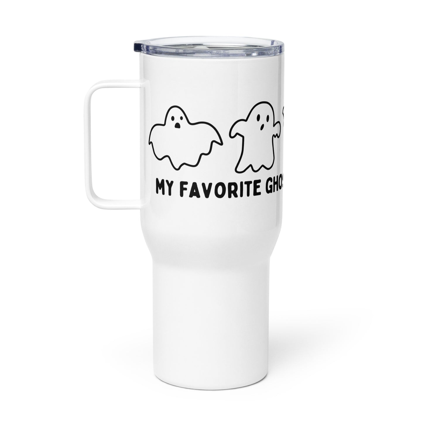 My Favorite Ghost is the Holy Ghost (Outline) Travel mug with Handle