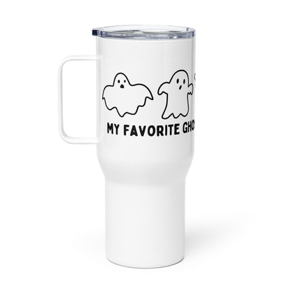 My Favorite Ghost is the Holy Ghost (Outline) Travel mug with Handle