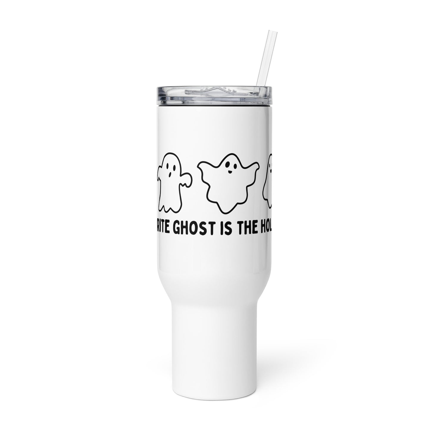 My Favorite Ghost is the Holy Ghost (Outline) Travel mug with Handle