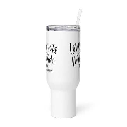 Love Covers a Multitude of Sins Travel mug with Handle