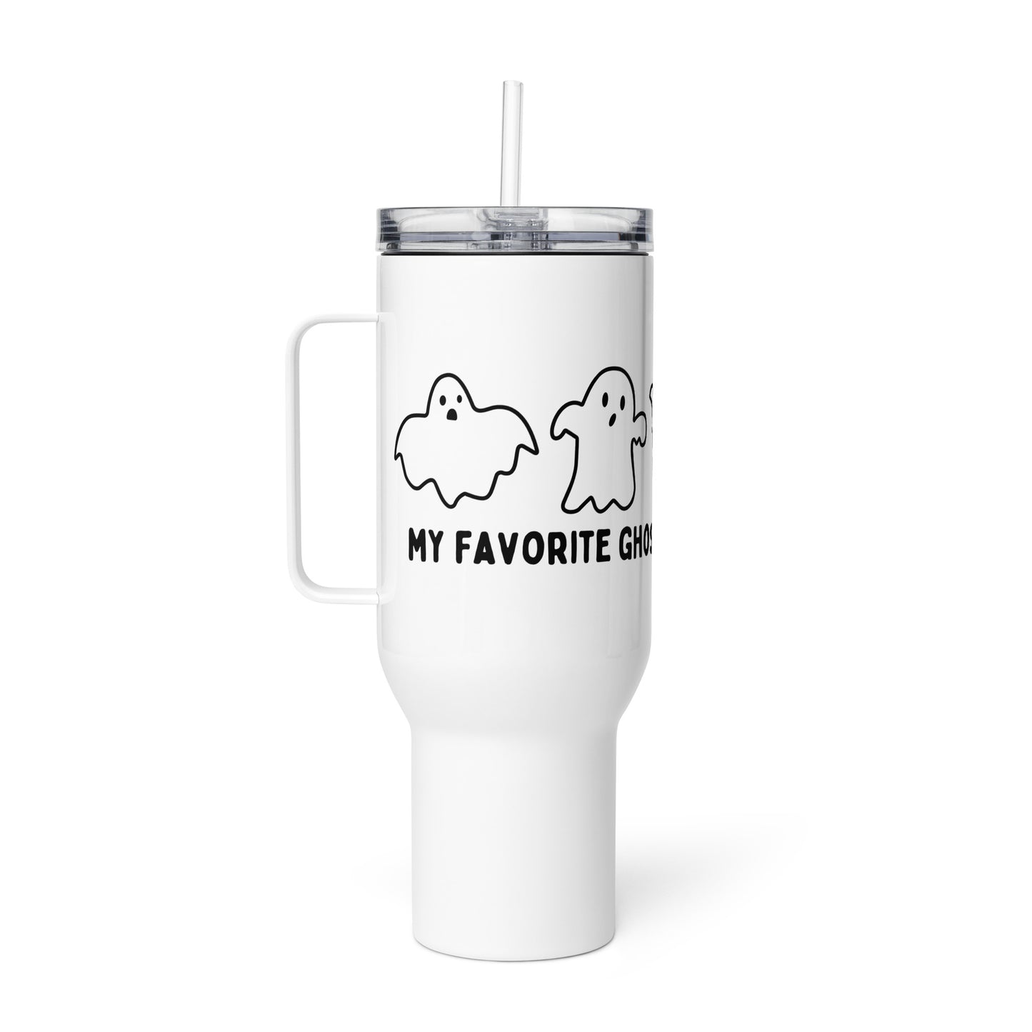 My Favorite Ghost is the Holy Ghost (Outline) Travel mug with Handle