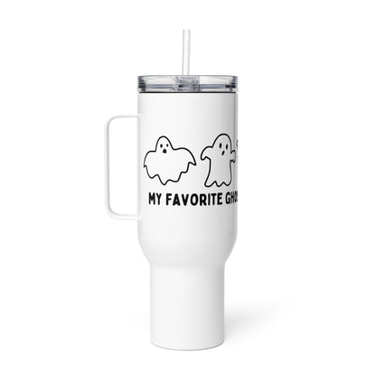 My Favorite Ghost is the Holy Ghost (Outline) Travel mug with Handle