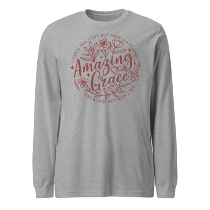 Amazing Grace (Mauve) Women's Long Sleeve Tee