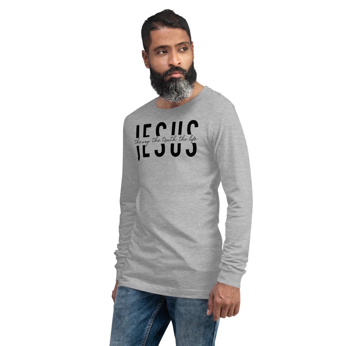 Jesus the Way the Truth the Life Men's Long Sleeve Tee