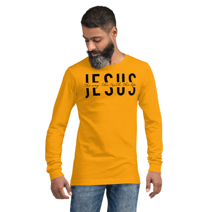 Jesus the Way the Truth the Life Men's Long Sleeve Tee