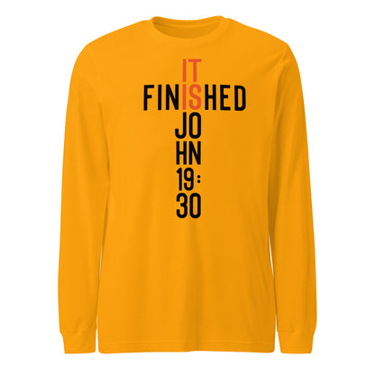 It is Finished John 19:30 Men's Long Sleeve Tee