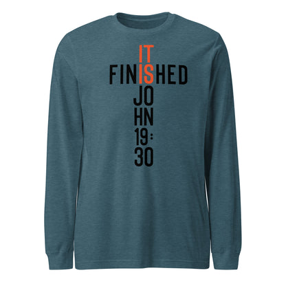 It is Finished John 19:30 Men's Long Sleeve Tee