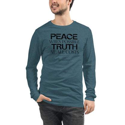 Peace when Possible Truth at All Costs Reformation Day Unisex Long Sleeve Tee