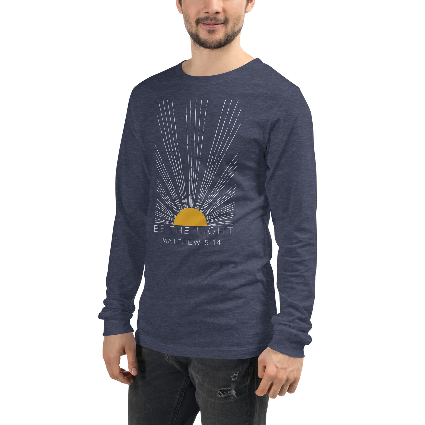 Be the Light Matthew 5:14 Men's Long Sleeve Tee