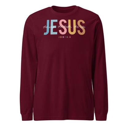 Jesus the Way the Truth the Life Women's Long Sleeve Tee