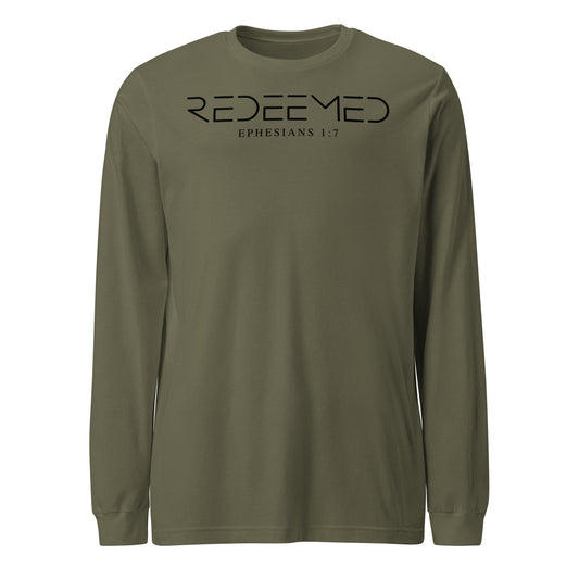 Redeemed Ephesians 1:7 Men's Long Sleeve Tee