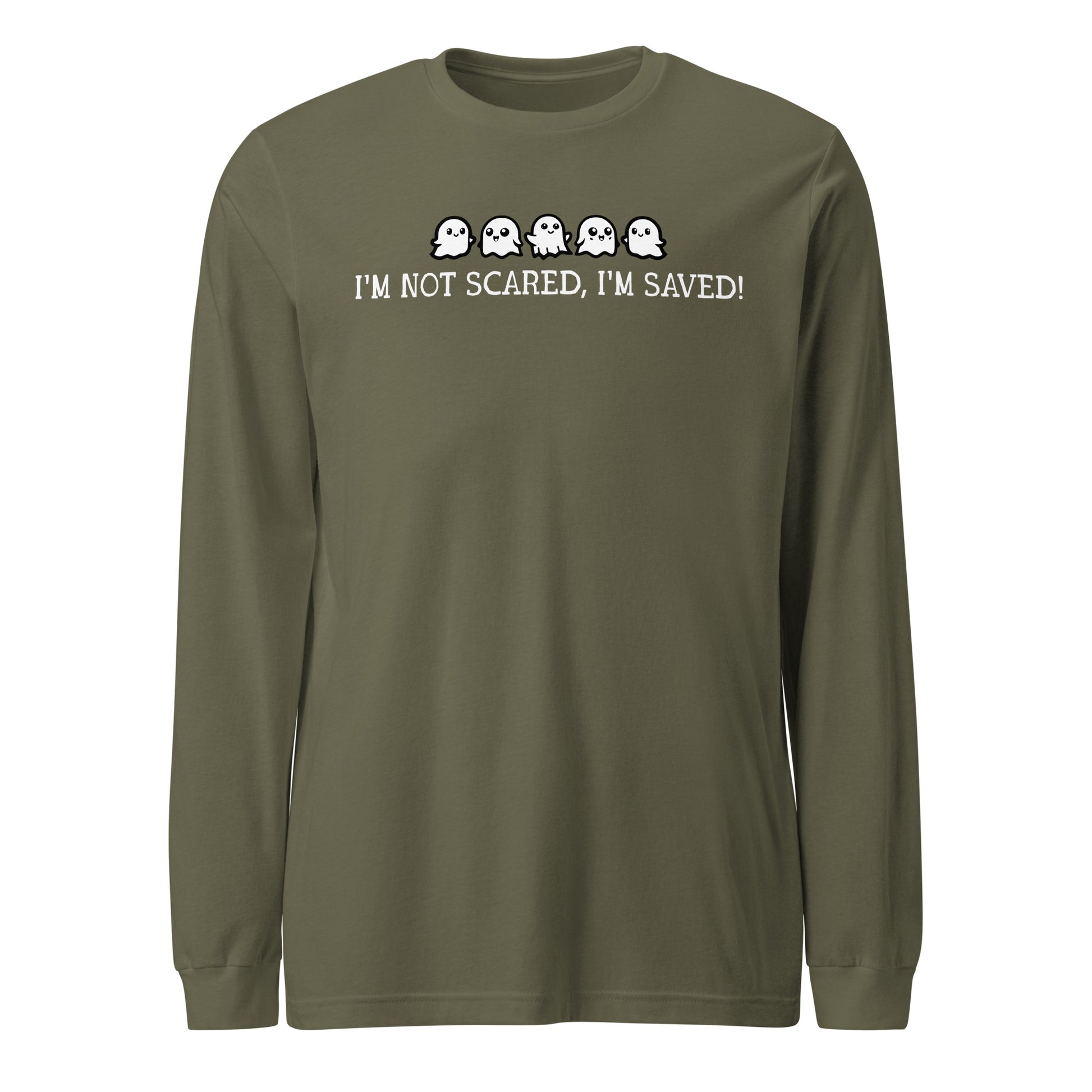 I'm Not Scared I'm Saved Unisex Long Sleeve Tee