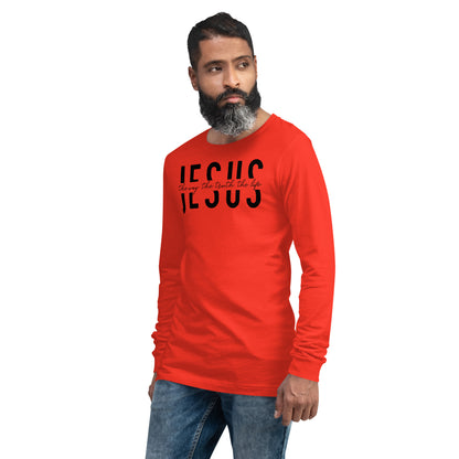 Jesus the Way the Truth the Life Men's Long Sleeve Tee