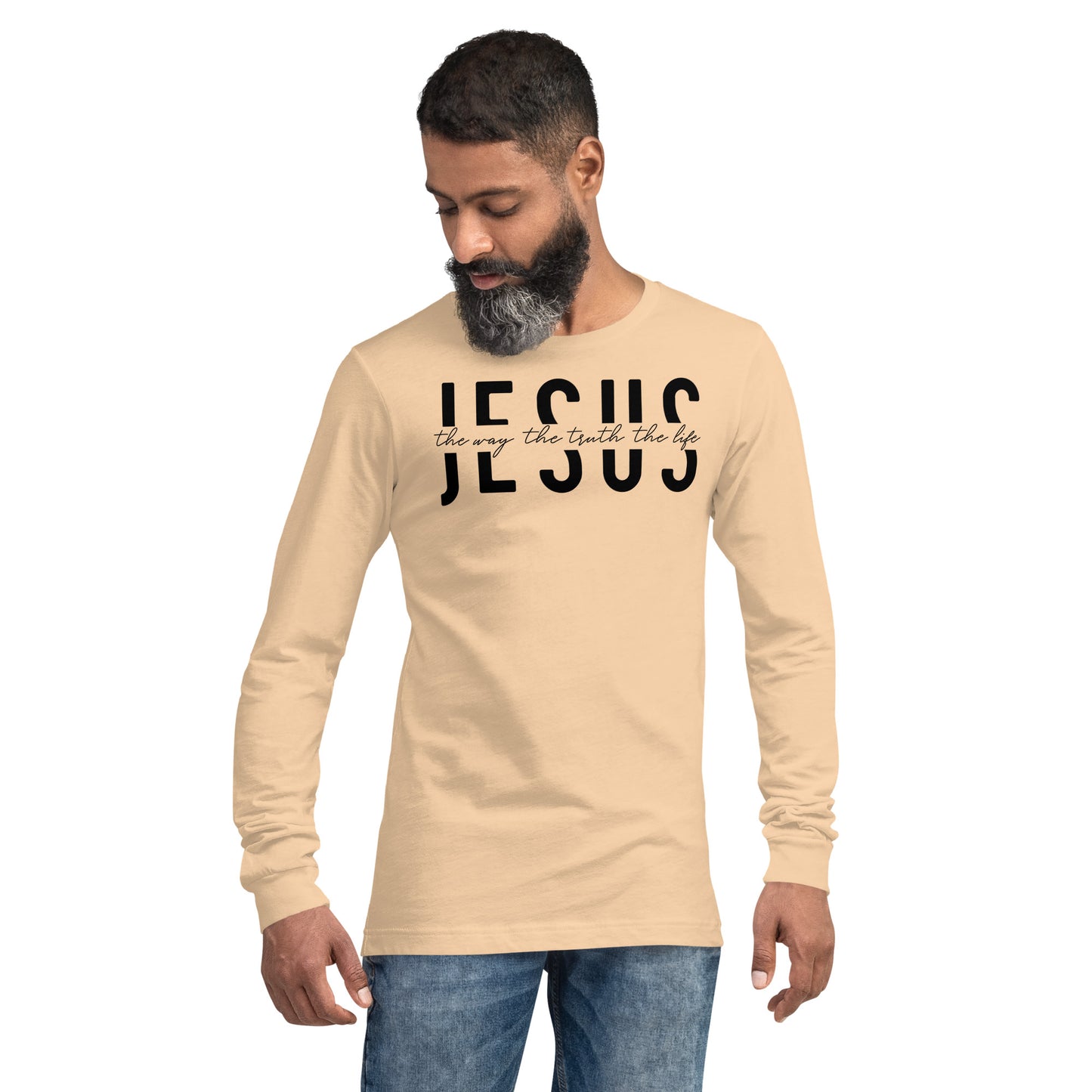 Jesus the Way the Truth the Life Men's Long Sleeve Tee