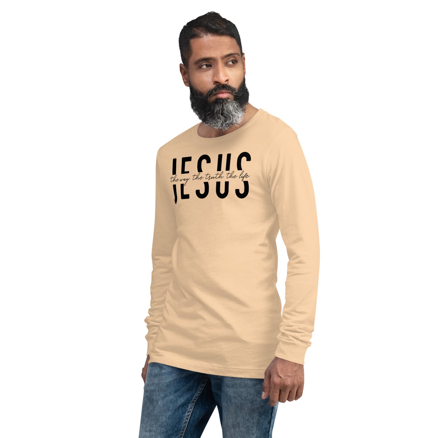 Jesus the Way the Truth the Life Men's Long Sleeve Tee