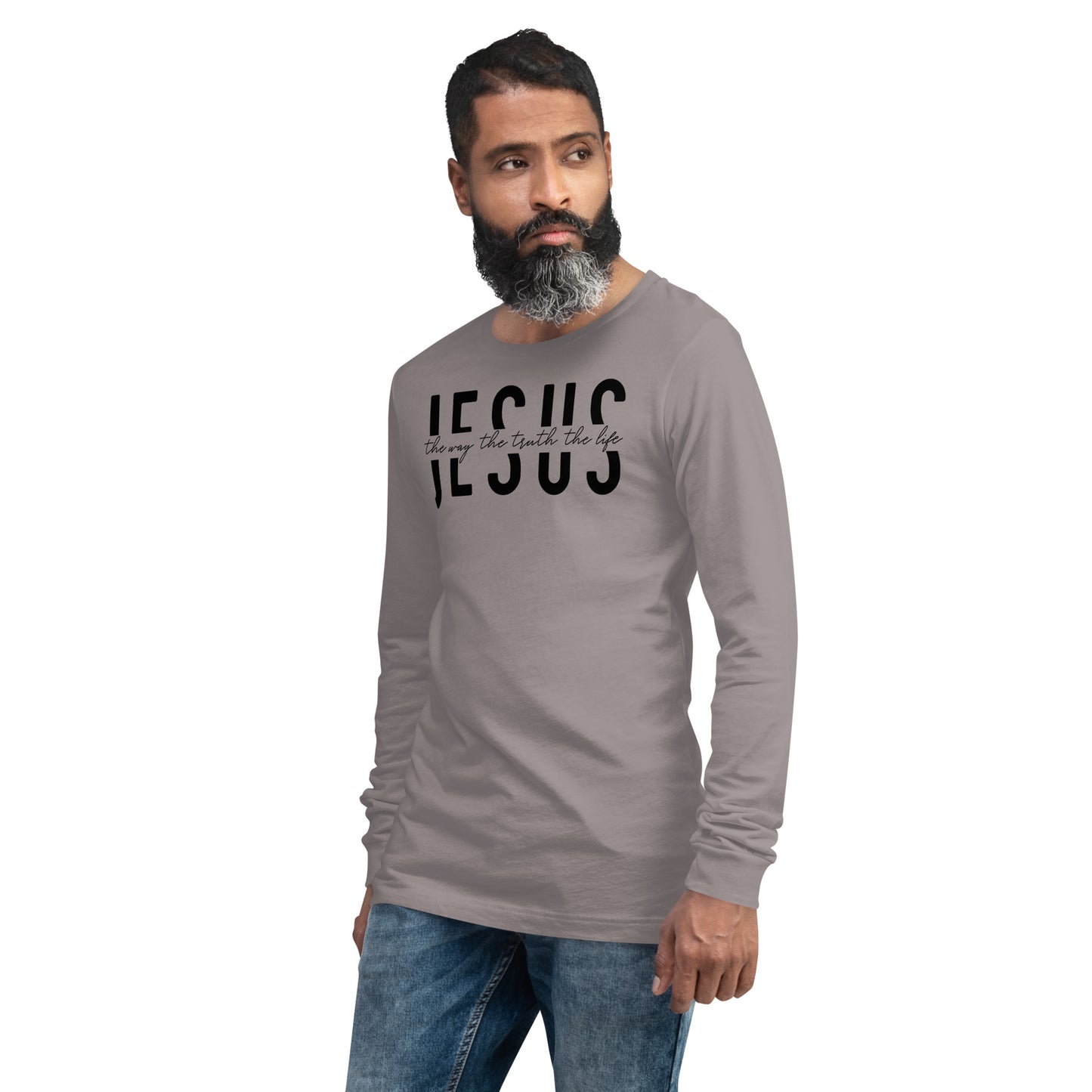 Jesus the Way the Truth the Life Men's Long Sleeve Tee