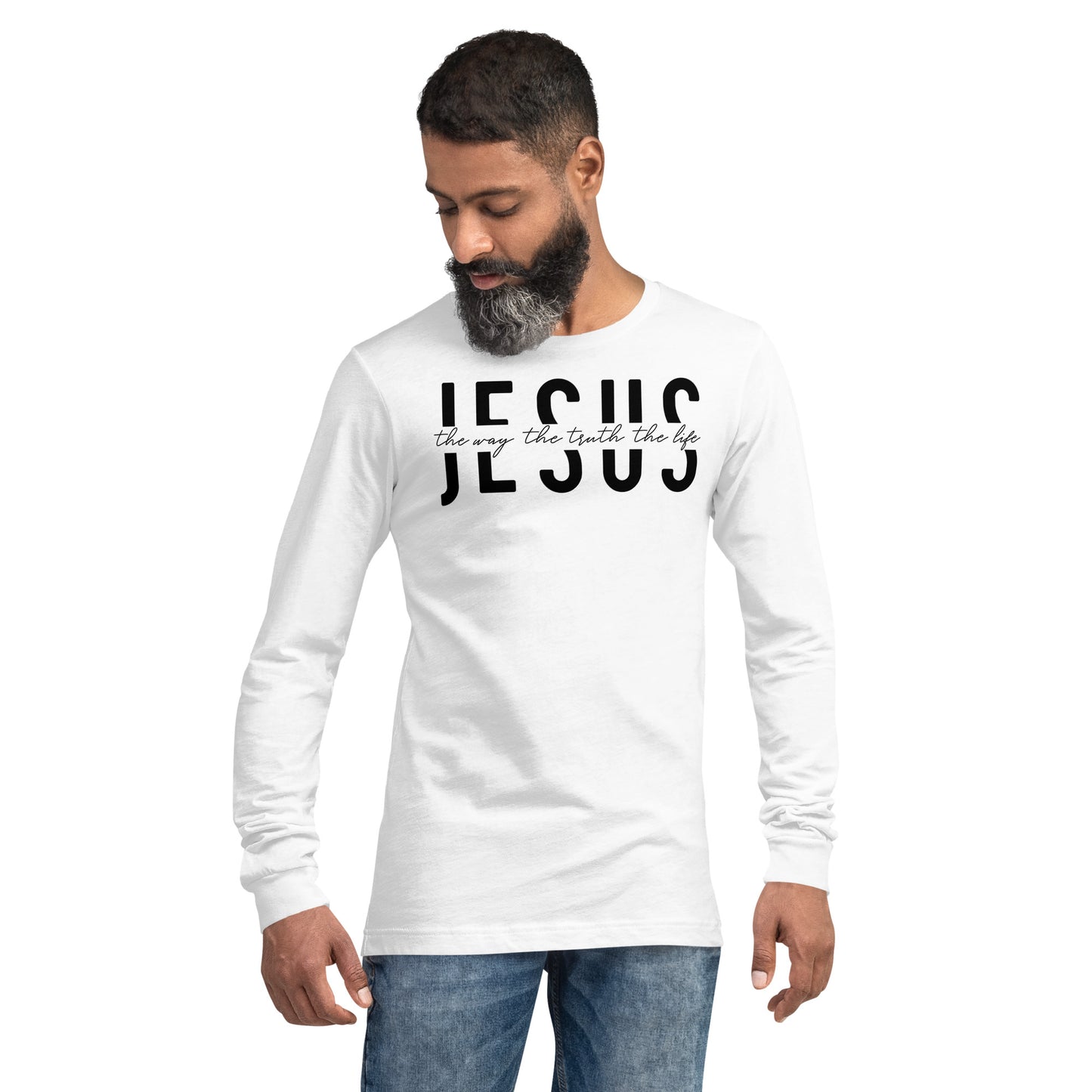 Jesus the Way the Truth the Life Men's Long Sleeve Tee