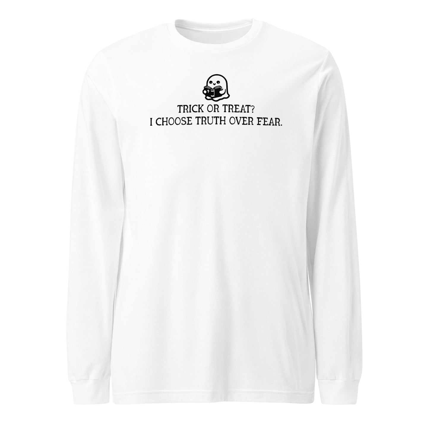 Trick or Treat I Choose Truth (Bible) Unisex Long Sleeve Tee