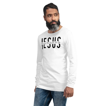 Jesus the Way the Truth the Life Men's Long Sleeve Tee