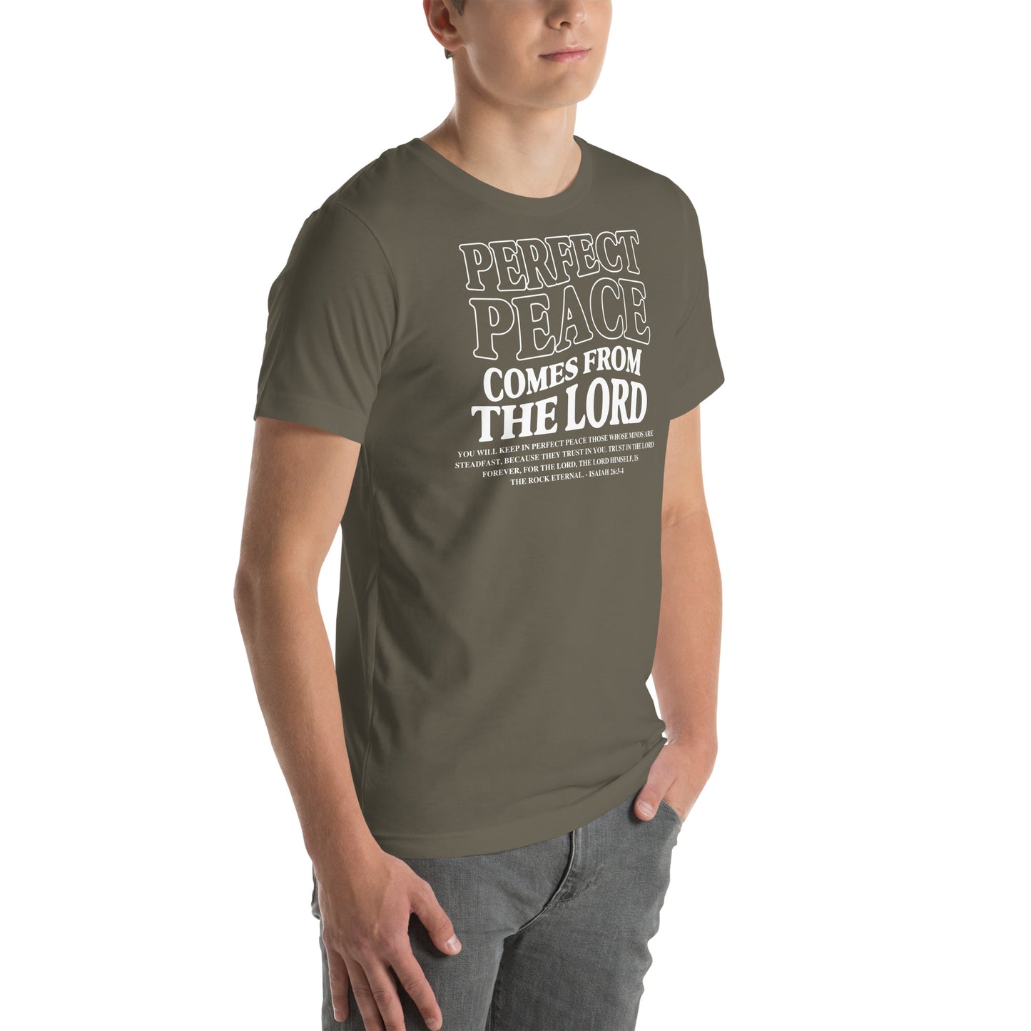 Perfect Peace Comes from the Lord (W) Men's T-shirt