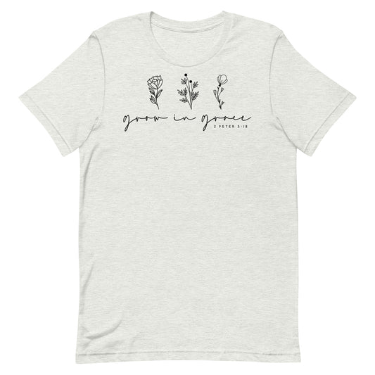 Grow in Grace 1 Peter 3:18 Women's Short Sleeve T-shirt