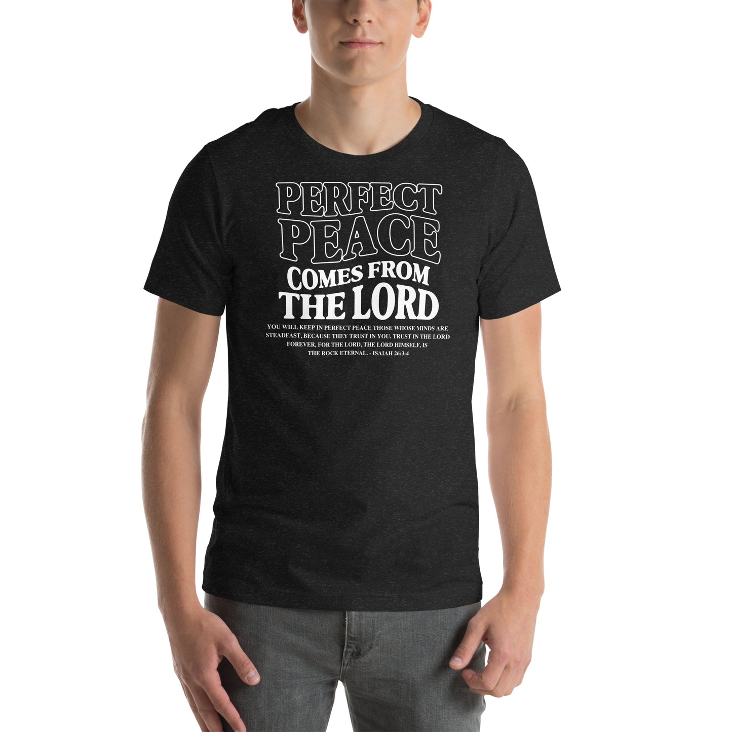 Perfect Peace Comes from the Lord (W) Men's T-shirt