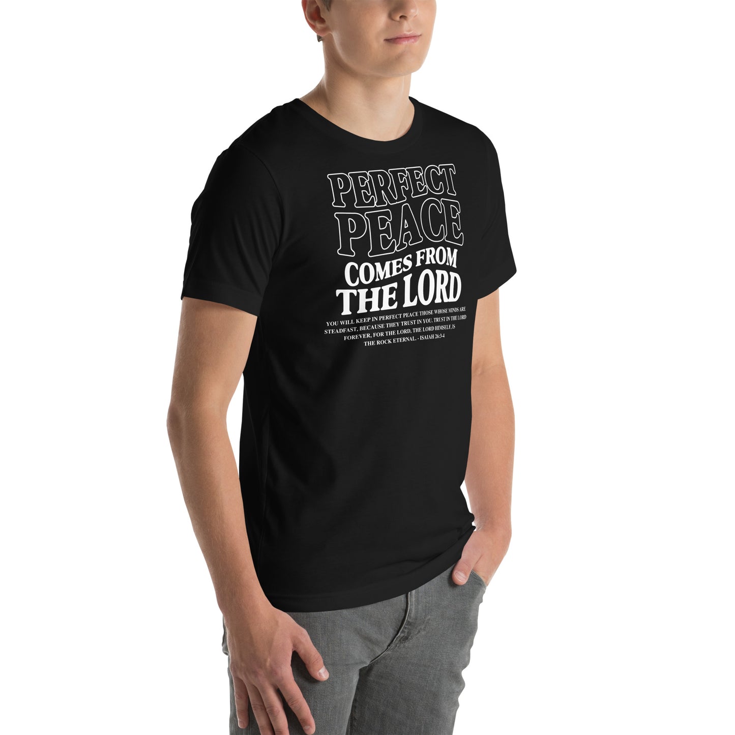 Perfect Peace Comes from the Lord (W) Men's T-shirt