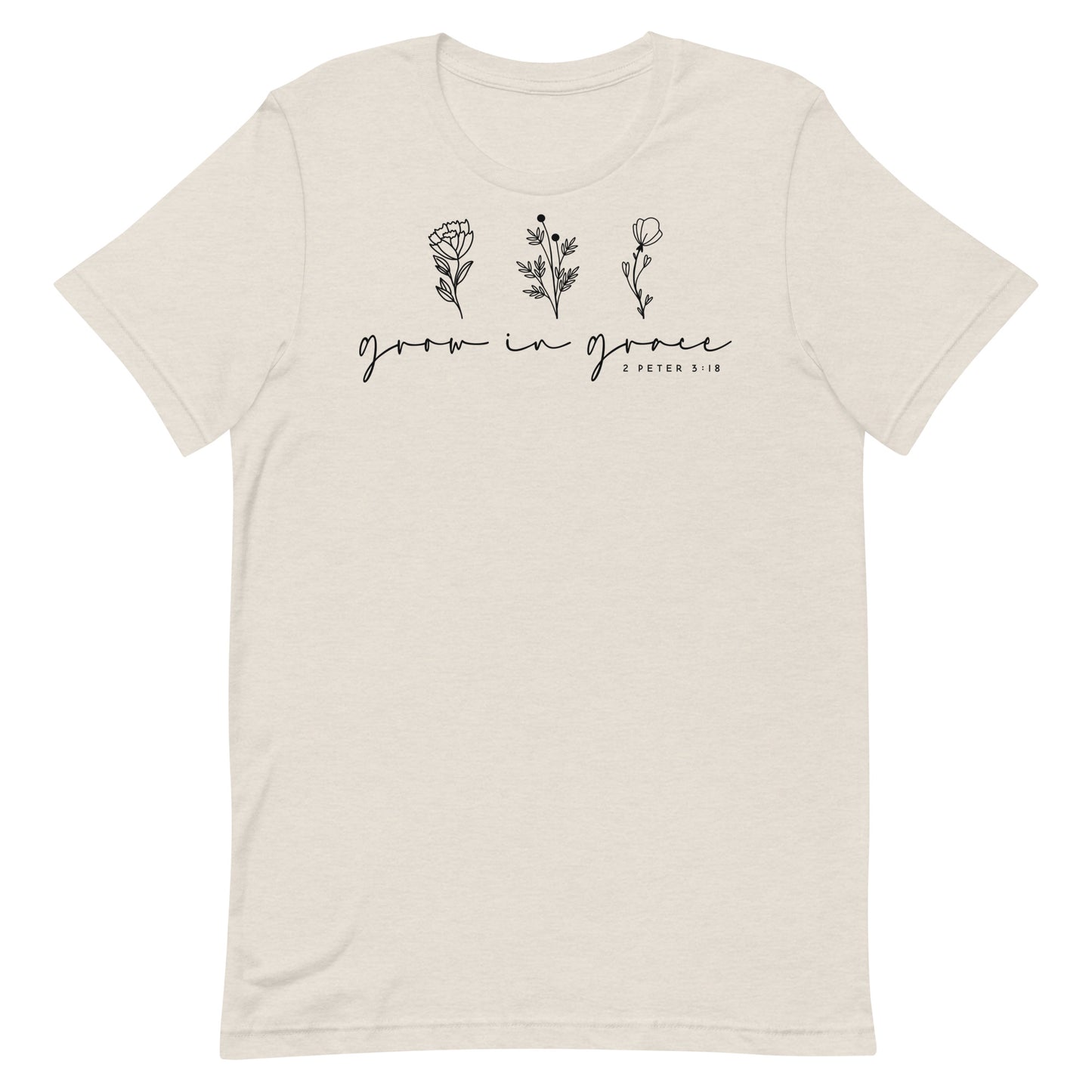 Grow in Grace 1 Peter 3:18 Women's Short Sleeve T-shirt