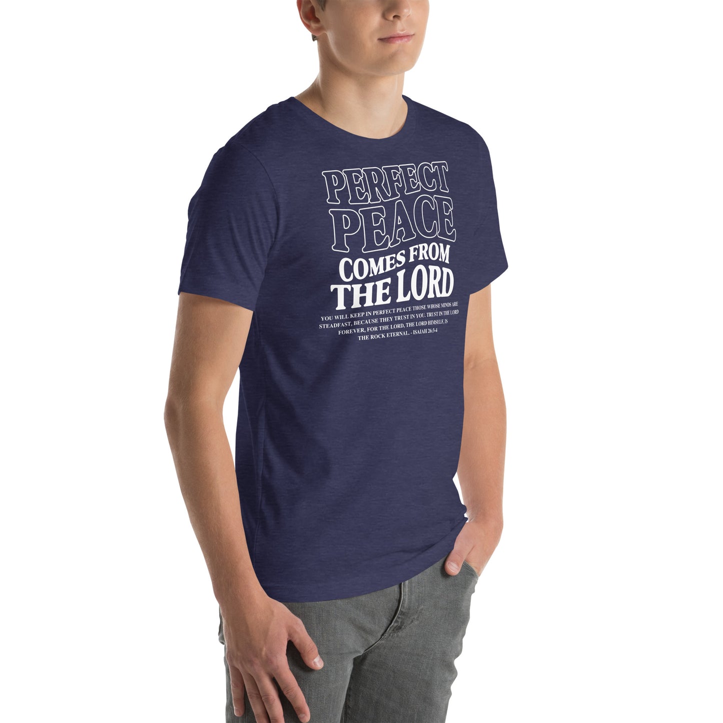 Perfect Peace Comes from the Lord (W) Men's T-shirt