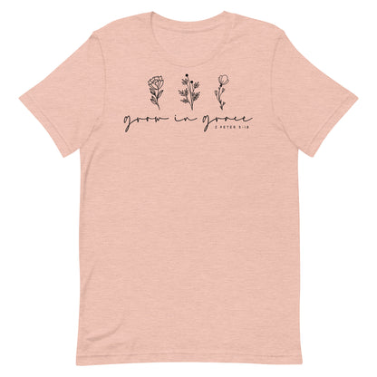 Grow in Grace 1 Peter 3:18 Women's Short Sleeve T-shirt