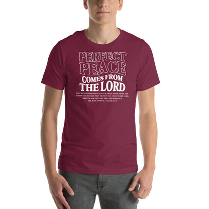 Perfect Peace Comes from the Lord (W) Men's T-shirt