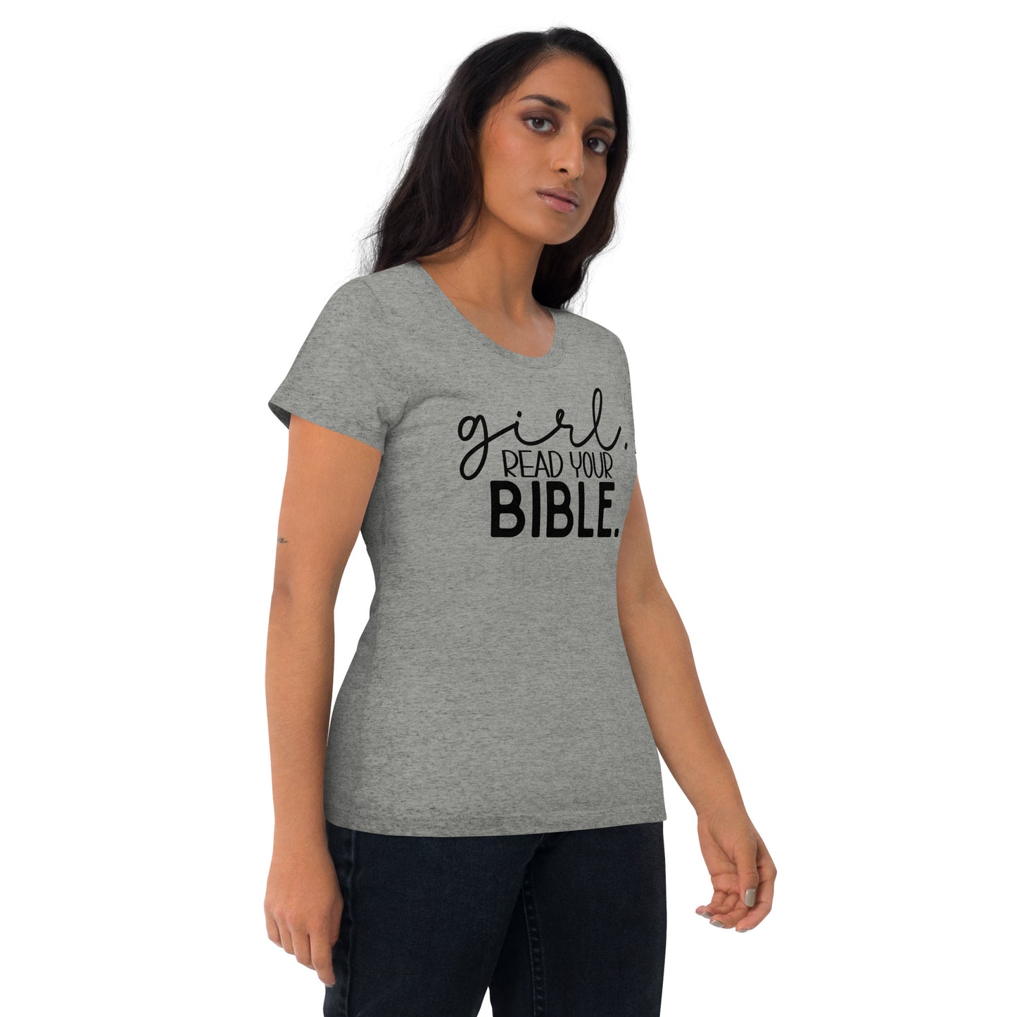 Girl Read Your Bible Triblend Women's Short Sleeve T-shirt