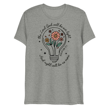 The Lord Will Be Our Light Revelation 22:5 Women's Triblend T-Shirt